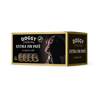 Doggy Delikatesspaté Multibox nöt & lax