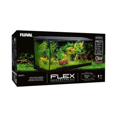 Fluval Flex Led 123l Svart 82x40x39 21w7500k 810l/h